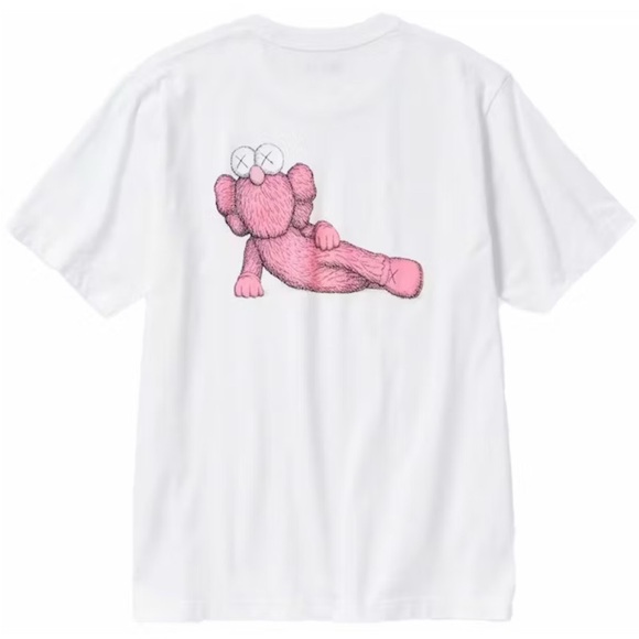 KAWS Other - KAWS x Uniqlo Men’s Short Sleeve Exclusive Companion White/Pink
